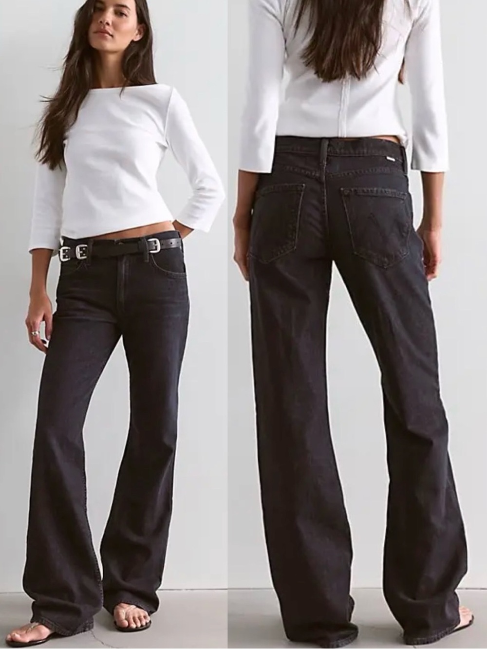 MOTHER SUPERIOR Jeans Reifler Starry Eyed Faded  Black Size 28